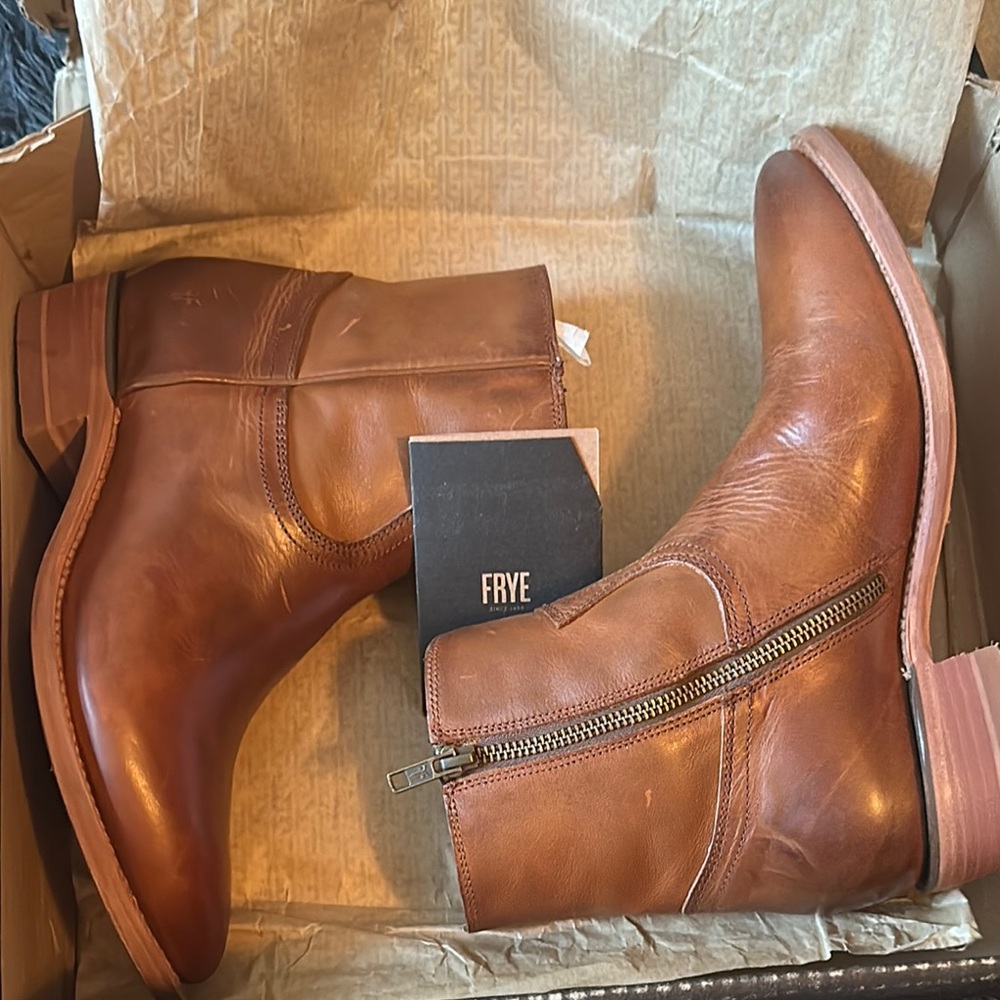 Frye Brown Leather Ankle Booties - Picture 4 of 4